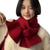 Bufanda de Lana Pura para Mujer Invierno Color Sólido Versátil 2024 Nuevo Corea del Sur Bufanda Pequeña para Hombre Pareja