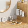 Wow Caja de Almacenamiento Plegable Transparente para Montar en la Pared Lavabo de Baño Estante Organizador de Cosméticos Sin Perforaciones