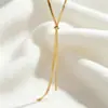 Collar Minimalista de Metal Electrochapado, Gargantilla de Estilo Sencillo y Fresco de Nicho, Collar Deslizante de Moda para Mujer