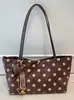 2026 Nuevo Bolso de Mano de Lino con Lunares de un Solo Hombro Bolso Boston Bolso Cruzado para el Trabajo Bolso Almohada Bolso Baguette de Lona para Mujer