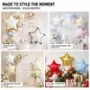 Amazon Little Fragrance Globo de 30 pulgadas 32 pulgadas Plata Mate Negro Borde Dorado Estrella Pentagrama Corazón Globo para Boda Cumpleaños