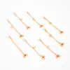 Accesorios de Cadena con Recubrimiento de Cobre que Conservan el Color Más Vendidos en Amazon Cadena Media para Cola de Cadena DIY Princesa Perla Corindón Rojo-Verde