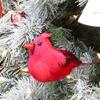 Clip de pájaro Cardenal Rojo de Amazon Adornos Navideños de Cardenal para Árbol Decoración de Muebles con Patas
