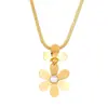 Nuevo Collar de Perlas Florales 2025, Cadena Plana Estilo Serpiente de Lujo Ligero Joyería para Mujer, Fábrica de Accesorios Estilo Coreano Celebridad de Internet