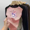 Moda Infantil Elegante e da Moda para Primavera, Outono e Inverno, Camisetas Básicas Engrossadas de Veludo Alemão para Meninos e Meninas, Camisetas de Manga Longa, Tops Infantis de Tamanho Médio e Grande