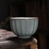 Taza de Té de Alta Gama, Taza de Té de Cerámica Retro, Taza Maestra Horno Ru, Taza Maestra Individual, Caja de Regalo, Juego de Té Kung Fu