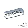 8X21Mm 1.5g Plata Antigua Aleación de Metal para Ropa Accesorios Etiqueta Colgante Imagina