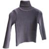 Suéter Suave Ceroso Cálido Tejido para Niños y Niñas Otoño e Invierno Suéter de Cuello Alto Bebé Color Sólido Combinable Camisa Base Tejida para Niños