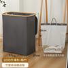 Cesta de Bambú para Ropa Sucia Cesta de Almacenamiento de Ropa Sucia para Baño Cesta de Almacenamiento Grande para el Hogar Cesta de Almacenamiento Plegable