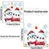 Boneco de Neve de Natal Floco de Neve Adesivos de Banheiro Adesivos de Parede Decorativos para Quarto Banheiro Autoadesivos Atacado Exportação Designs Personalizados