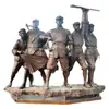 Figura estátua bronze figura cultura vermelha escultura arte tema propaganda militar ornamentos figura bronze fundido figura escultura bronze