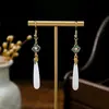 Nueva Colección de Pendientes de Estilo Chino Antiguo para Mujer, Accesorios para Hanfu, Cheongsam, Falda Mamian, Pendientes Largos con Borlas, Venta al por Mayor