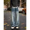 Jeans Lavados Vintage Estilo Americano para Hombre, Diseño Primavera y Otoño, Pantalones Anchos Holgados, Pantalones Casuales de Marca de Alta Costura de Moda