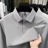 Camisa polo para hombre con forro de polar, nuevo modelo otoño 2026, color liso, sin costuras, camiseta de manga larga para hombre