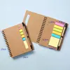 Cuaderno pequeño de espiral Amazon, notas adhesivas de ventana para publicidad de negocios, juego de pegatinas de índice, bloc de notas creativo con bolígrafo
