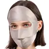 Yuyue Equipo de Protección Solar de Seda de Verano Mascarilla para el Cuello de Seda de Morera Guantes de Protección Solar para Toda la Cara Máscara Grande Anti-UV