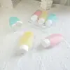 Set de Botellas de Viaje de Silicona Tipo Exprimidor Bolsas Reutilizables para Champú y Gel de Ducha Botellas Vacías Surtidas para Cosméticos