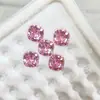 Zirconia al por mayor 6 mm Cubo de azúcar pequeño Cuadrado grueso Nido de pájaro Zirconia de colores Piedra suelta Verde oliva Cielo estrellado Corte Venta directa de fábrica