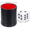 Taza para Dados de Cuero PU al por Mayor Set para KTV Bar Terciopelo Engrosado Gama Alta Comercial Color Silencioso Taza Tamizadora