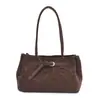 Nova Bolsa de Axila com Textura de Camurça Outono/Inverno 2025, Bolsa de Ombro de Camurça Fosca para o Trabalho, Bolsa Baguette Retro de Nicho