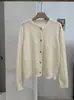 KEKEZOON Cardigan de Tricô com Botões de Coração e Gola Redonda Outono Inverno Estilo Coreano Cor Sólida Manga Longa Casaco Suéter 8917