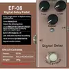 Mini Pedalera Eléctrica para Guitarra Diez Efectos Explosiones Transfronterizas Distorsión Equilibrada Sobrecarga Faz Coro Simulación Delay
