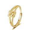Anillo Twist Twist Twist nuevo transfronterizo de doble amor para mujer, moda hip hop punk, ins, estilo europeo y americano, abierto, para el dedo índice