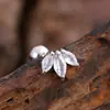 Unha de Osso de Orelha Zircônia de Aço Inoxidável Casual e Personalizada, Joia de Piercing de Unha de Orelha Micro-Embutida Exquisita e Compacta 0.8*6*4mm