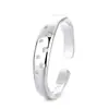 Anillo Único con Cielo Estrellado para Mujer, Anillo de Dedo Índice Abierto de Alta Gama, Joyería Moderna Versátil Simple Microincrustada, Forma Redonda