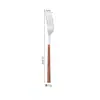 Vajilla Estilo Japonés Acero Inoxidable 304 Mango Imitación Madera Cuchillo y Tenedor Cuchara Clip Mango Madera Dorada Vajilla Estilo Occidental Tenedor para Postre Cuchara