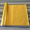 Folha de estanho dourada dupla face espessa 613 papel alumínio grande 18m de comprimento prato de presente de hotel embalagem de chá de casamento