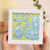 Enfeites de Pintura de Diamante, Adesivos de Desenho Animado DIY Fofos Feitos à Mão, Porta-Retratos de Acrílico, Pinturas Decorativas, Decorações para Quarto e Sala de Estar no Atacado