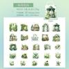 Un Día Hermoso Serie Jardín Siciliano Paquete de Stickers Paisaje de Jardín Material para Cuenta a Mano Retro Europeo 8