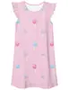 Verão Europeu e Americano Transfronteiriço Impressão Digital 3D Doce Candy Namorado Gourmet Casual Meninas Manga Voadora Roupa de Dormir para Casa