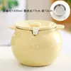 Contenedor de Grasa de Cerdo Olla de Aceite de Cocina Tarro Cerámico para el Hogar con Tapa Resistente a Altas Temperaturas Tarro Grande para Aceite de Chile y Condimentos