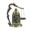 Exquisito adorno de campana con patrón de dragón de aleación, decoración de interior de oficina de metal de estilo étnico chino con un toque de alta gama, fabricante