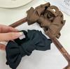 Elegante y elegante pinza para el cabello con lazo de satén, pinza para el cabello con forma de tiburón de alta calidad, horquilla para el cabello con placa para tocado, horquilla para la cabeza trasera femenina