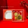 Nuevo Colgante de Hoja de Bodhi de Buda Zodiacal Oro Puro 999 12 Signos del Zodiaco Pegatinas para Teléfono Móvil Set de Caja de Regalo Venta al por Mayor