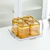 Recipiente de almacenamiento hermético para cocina, apto para alimentos, caja de plástico cuadrada transparente para granos y fideos, a prueba de moho y humedad.