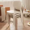 Silla de comedor, estilo nórdico, engrosada para uso doméstico, cómoda para sentarse durante largos períodos, con respaldo, adecuada para uso comercial, para jugar, ocio y entornos casuales, silla de plástico simple