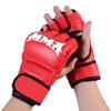 Guantes de Entrenamiento de Boxeo y Lucha Sanda, Guantes de Competición de Combate Real MMA, Ensanchados y Engrosados, Resistentes al Desgaste, Protección MMA sin Dedos para Fitness