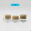 Fábrica de tapas de bambú, tapa de seguridad de bambú, frasco transparente para crema de ojos, material blanco fino, frasco para muestras de crema