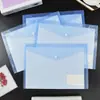 Bolsa com Botão A4 Hongxing Bolsa para Prova de Estudante Armazenamento com Botão de Pressão Organizador de Documentos Bolsa Plástica Transparente para Arquivos Venda por Atacado