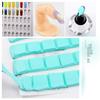 Lámina de plastilina azul multifuncional para decoración de uñas, lámina fija de arcilla para decoración de uñas, placa de color para exhibición de joyas, arcilla al por mayor