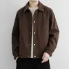Chaqueta Nueva de Otoño para Hombre 2026, Talla Grande, Cuello Solapa, Estilo Ropa de Trabajo, Sensación de Alta Gama, Forrada de Polar y Engrosada