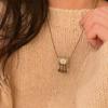 Collar de cuentas de cerámica con forma de mariposa de estilo zen medieval para mujer, nuevo collar largo ajustable con accesorios de nicho de estilo étnico chino.