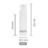 Botella Recargable Portátil con Spray Continuo 100ml Blanca PET Botella Pequeña con Spray Hidratación Facial Botella con Spray Nano Ultra Fino