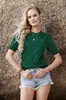 Suministro Transfronterizo Europeo y Americano Amazon Verano 2025 Más Vendida Moda Camiseta de Manga Corta con Cuello Redondo para Mujer, Versátil y Moderna