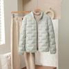 Chaqueta Ligera de Plumas Otoño/Invierno 2025 para Mujer, 90% Plumón de Pato Blanco, Corte Corto Holgado para Figuras Petite, Abrigo de Moda con Cuello Alto