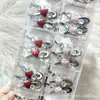Pinza para el cabello con forma de fresa y lazo de pedrería estilo coreano de lujo ligero para niñas, pasador lateral, accesorio para el cabello al por mayor